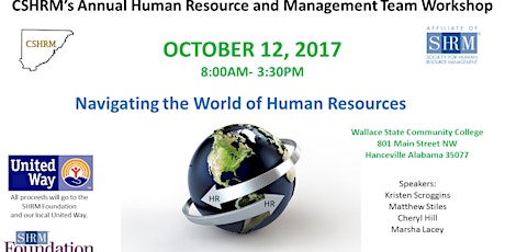 CSHRM 3rd Annual Human Resource & Management Team Workshop primary image