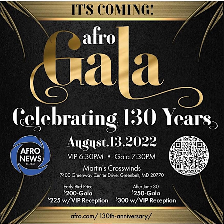 The AFRO Gala | Celebrating 130 Years! image