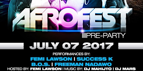 AFROFEST Pre-Party primary image