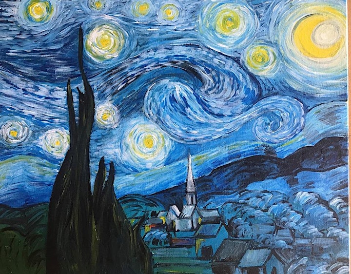 Sip n Paint  Fri Night 6pm @Auck City Hotel - Van Gogh Starry Night!✨✨ image
