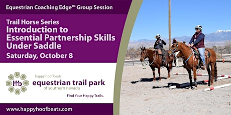 Trail Horse Series: Essential Partner Skills Under Saddle - Sat Oct 8
