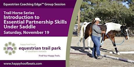 Trail Horse Series: Intro to Essential Partner Skills In Hand - Sat Nov 19