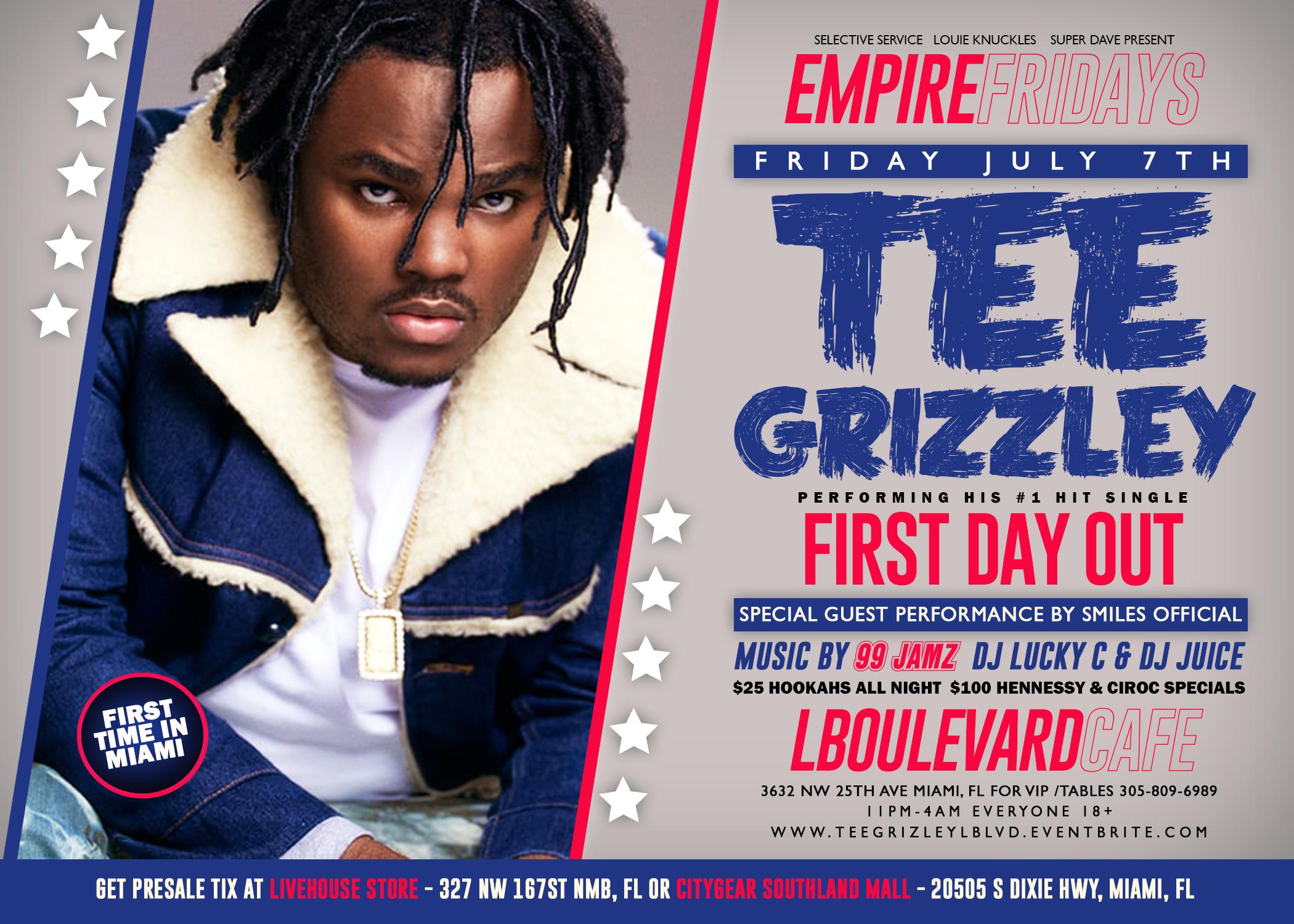 TEE GRIZZLEY at L'Boulevard Cafe Miami