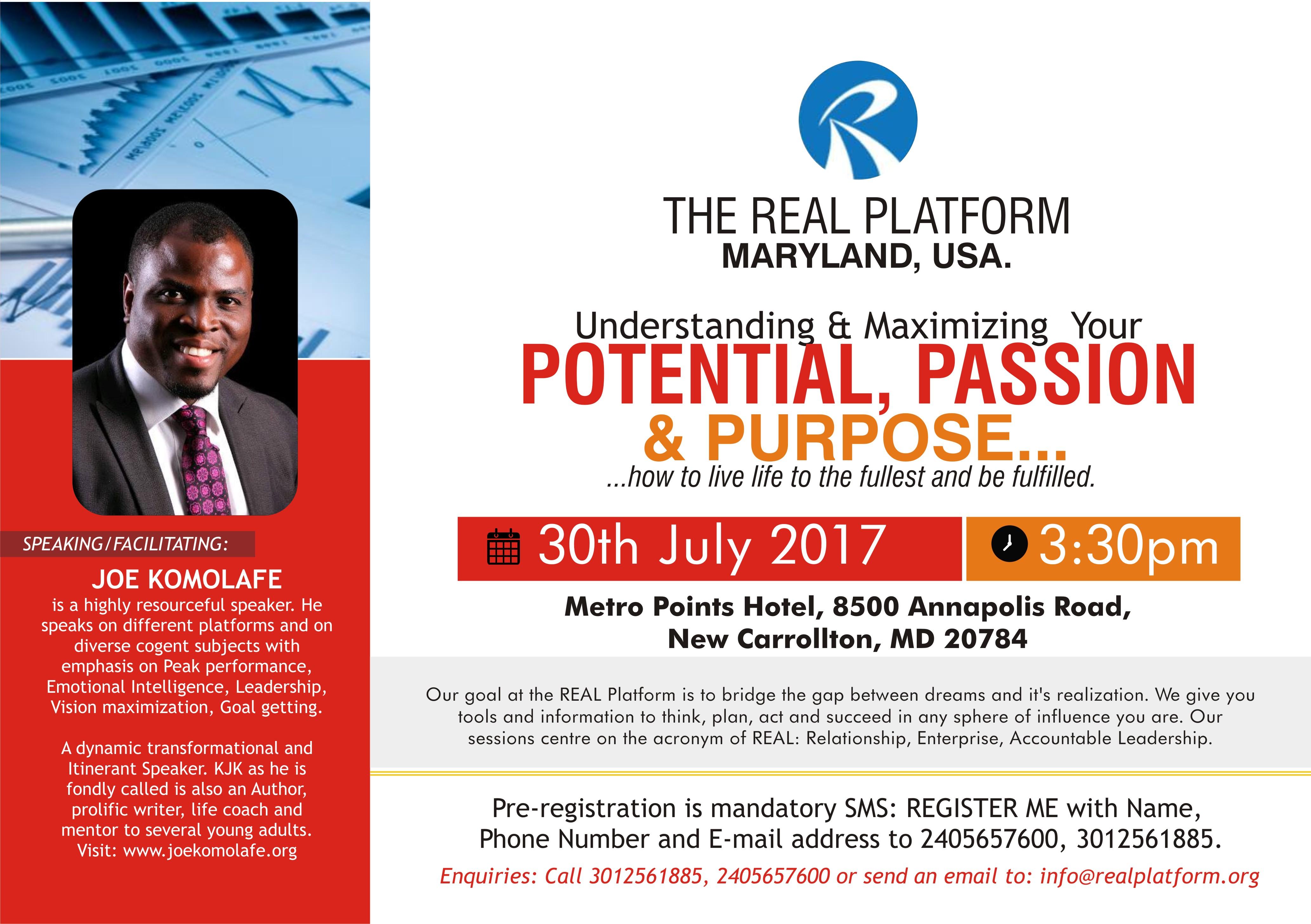 Understanding & Maximizing your Potential, Passion & Purpose...