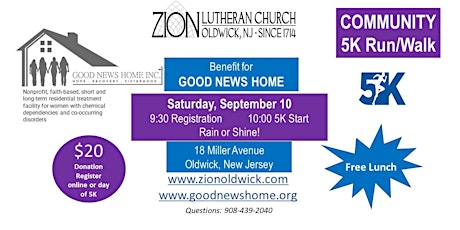 Zion Lutheran Church Community 5K Run/Walk