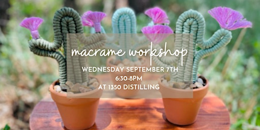 Macrame Workshop: Potted Rope Cactus
