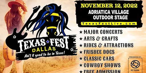 TexasFest McKinney (Dallas) at Adriatica Village Outdoor Stage - 11/12/22