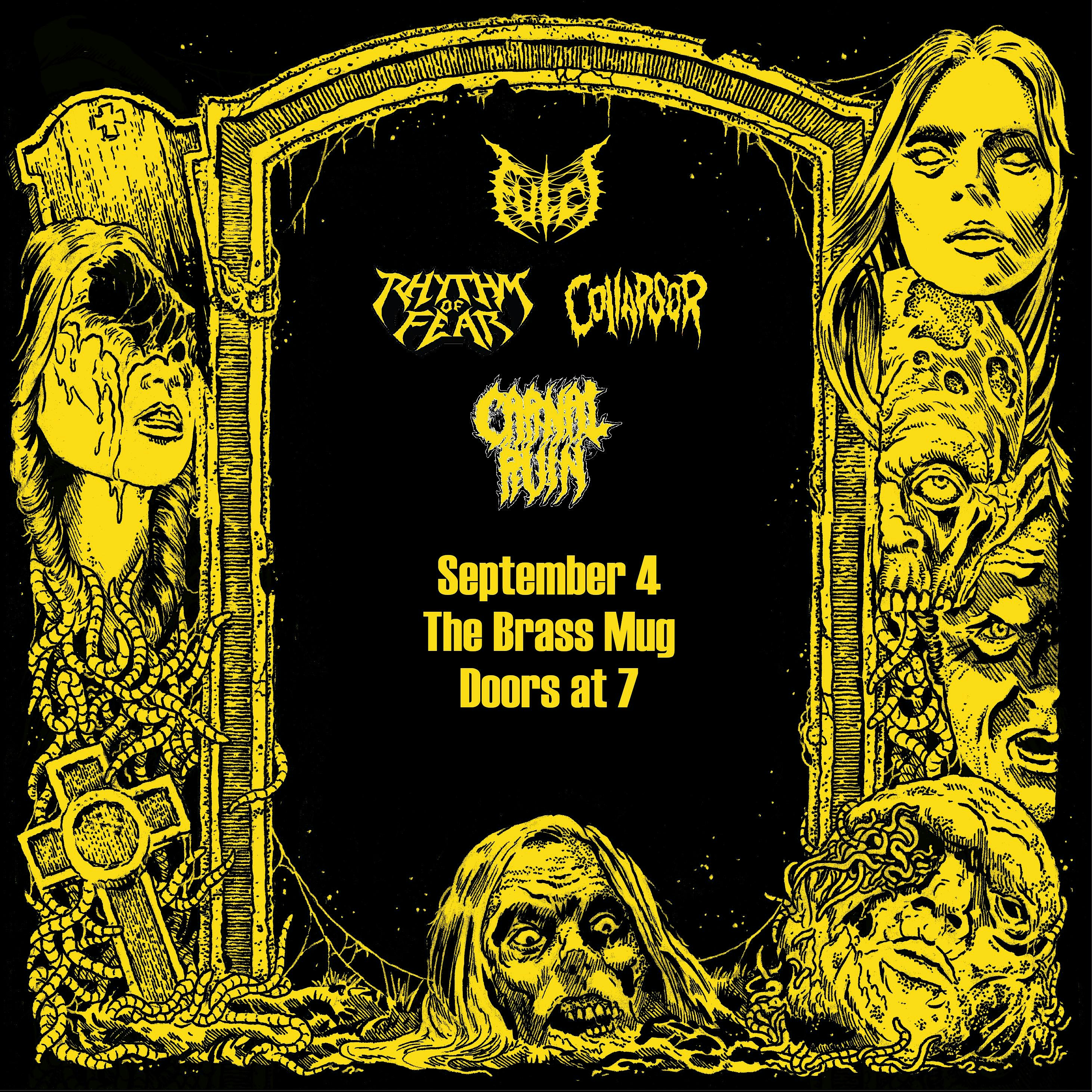 Fulci, Rhythm of Fear, Collapsor, and Carnal Ruin in Tampa at the Brass Mug
