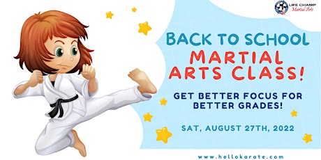 Kids Back to School Martial Arts Trial Class