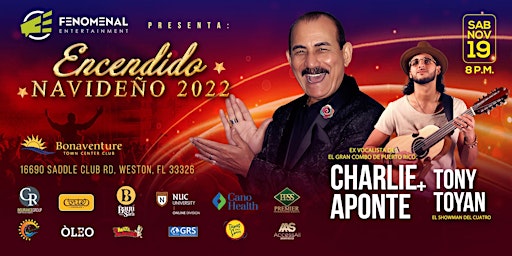 ENCENDIDO NAVIDEÑO 2022 - CHARLIE APONTE - TONY TOYÁN - WESTON, FL