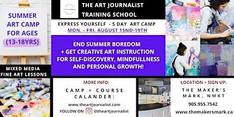 EXPRESS YOURSELF - 5 DAY ART CAMP AGES: 13-18 YRS primary image