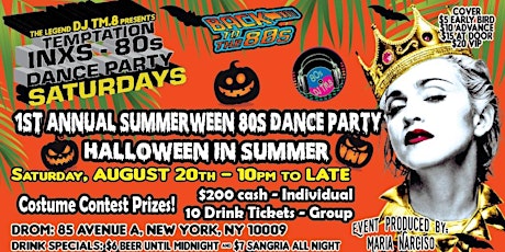 DJ TM.8's 1st Annual SUMMERWEEN 80s Dance Party @ DROM (Aug 20, 2022)