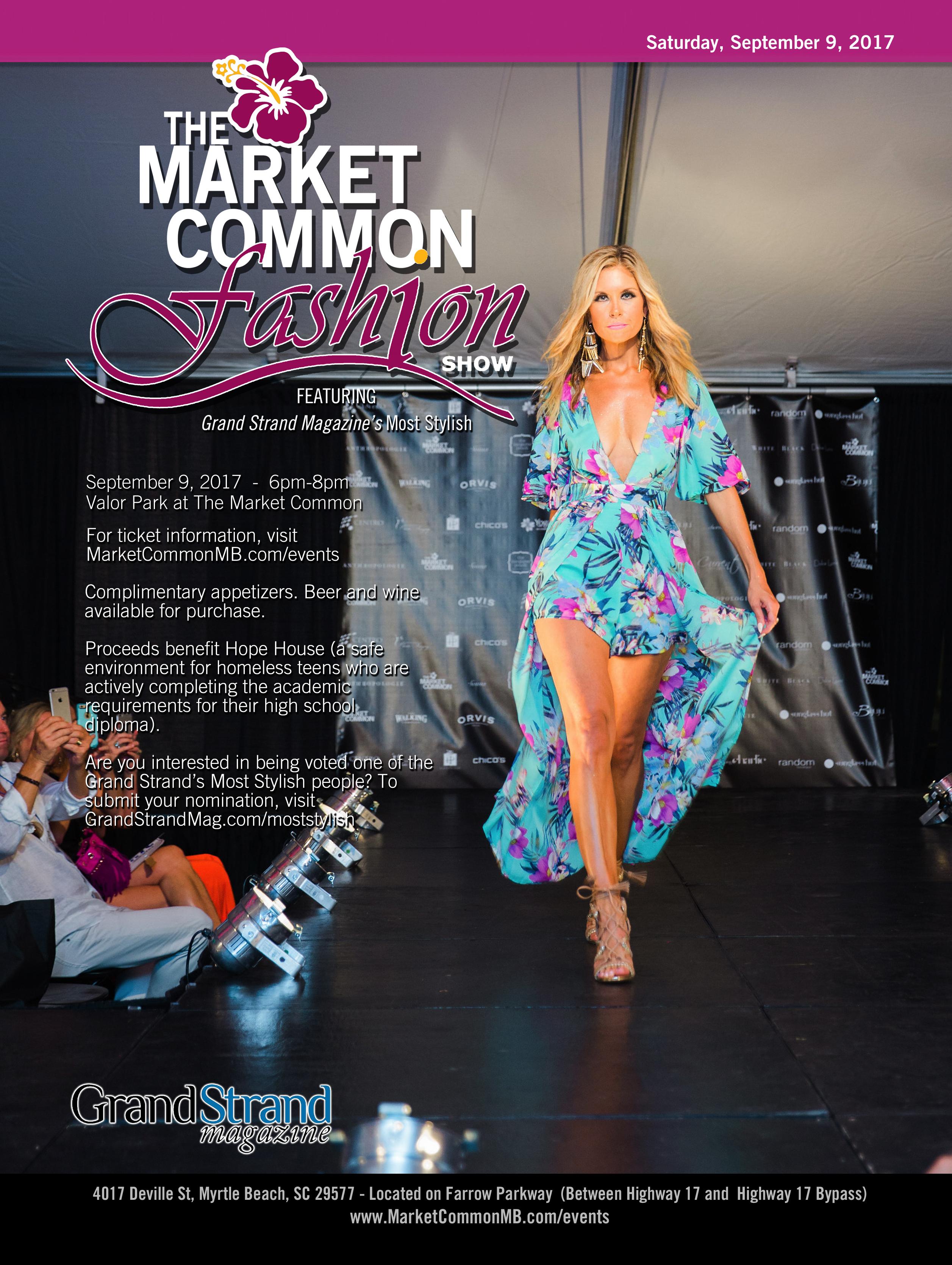 2nd Annual Market Common Fashion Show featuring Grand Strand Magazine's Most Stylish