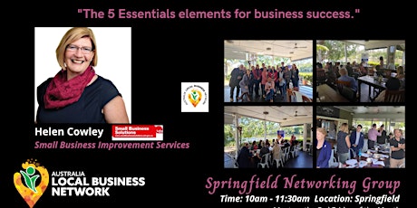 Springfield Networking Group - 5 Essentials elements for business success