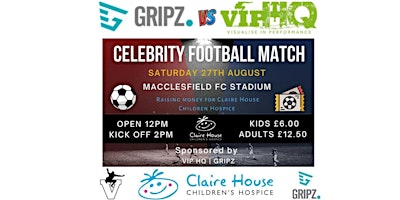 Celebrity Charity Football Match GRIPZ vs VIP HQ