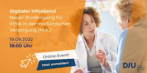 Digitaler Infoabend: Ethik in der medizinischen Versorgung  M.A.