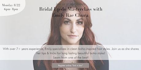 Bohemian Bridal Updo Class with Emily Rae Chura of Emily Rae Bridal primary image