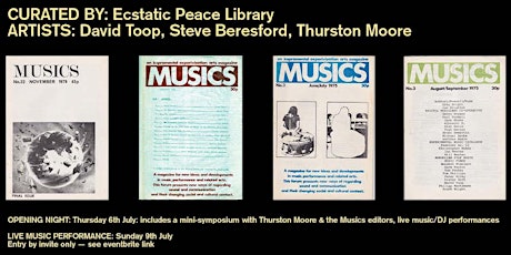 Musics LIVE - Thurston Moore + Musicians TBA primary image