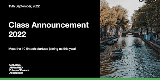 Class Announcement 2022   |   ABN AMRO + Techstars primary image