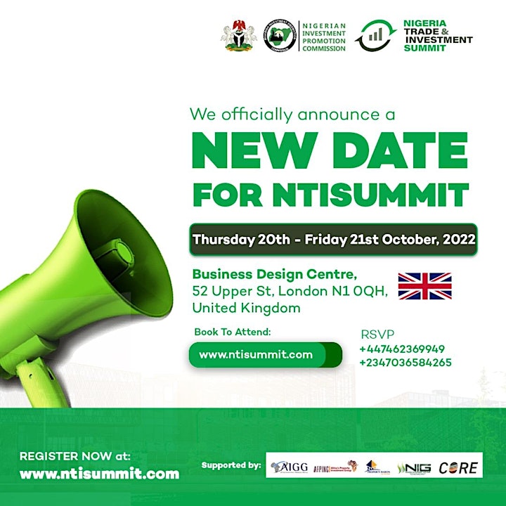 NIGERIA TRADE AND INVESTMENT SUMMIT LONDON 2022 (NTI SUMMIT 2022) image