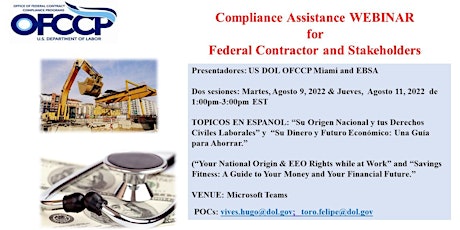 OFCCP & EBSA Compliance Asst. Event (Spanish) EEO Rights/Savings Fitness
