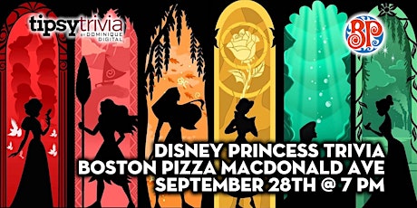 Tipsy Trivia's Disney Princess Trivia -Sep 28th 7pm - BP MacDonald Ave