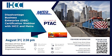 IHCC and Metra DBE Webinar: "I'm Certified, Now What?"