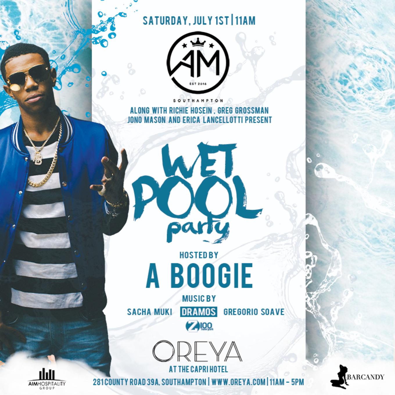 Wet Pool Party at Oreya Hamptons