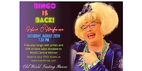 Drag Queen Bingo and Wine at Old World Tasting Room Saturday, August 20th