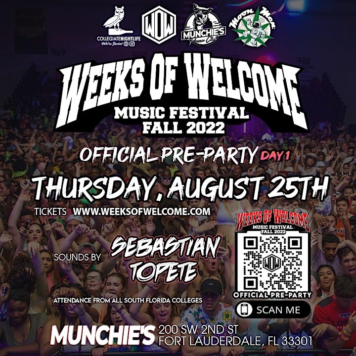 WEEKS OF WELCOME Official Pre-Party! Day 1 image
