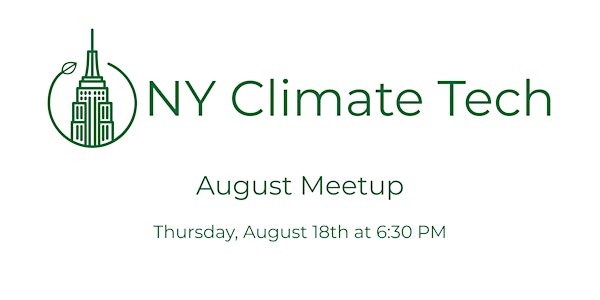 NY Climate Tech August Meetup