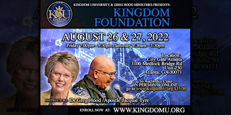 Kingdom Foundation - Dr Greg Hood & Apostle Jacquie Tyre @ Kingdom U