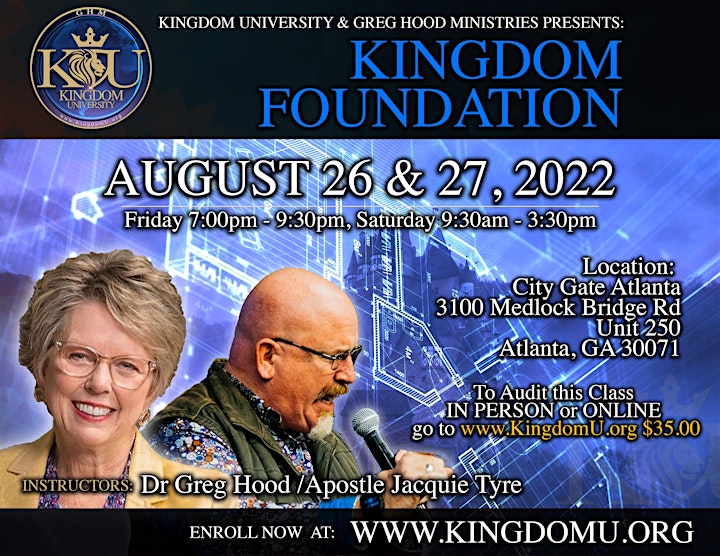 Kingdom Foundation - Dr Greg Hood & Apostle Jacquie Tyre @ Kingdom U image