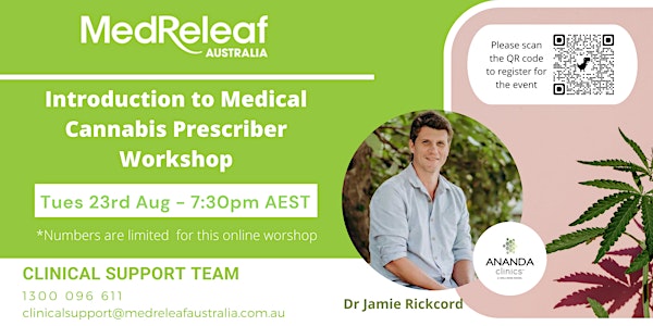 Part 1: Introduction to Medical Cannabis Prescriber Workshop - Tues 23 Aug