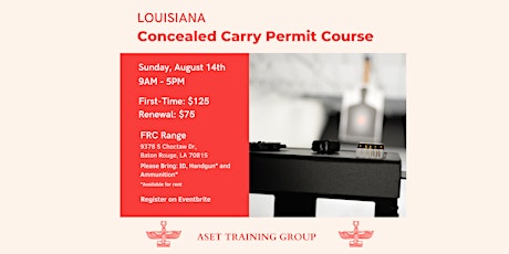 Louisiana Concealed Carry Permit Course