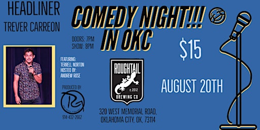 August  Comedy show at Roughtail Brewery Co.