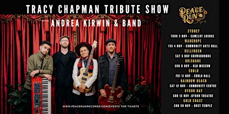 Tracy Chapman Tribute Show - Sydney - Thurs 3 Nov
