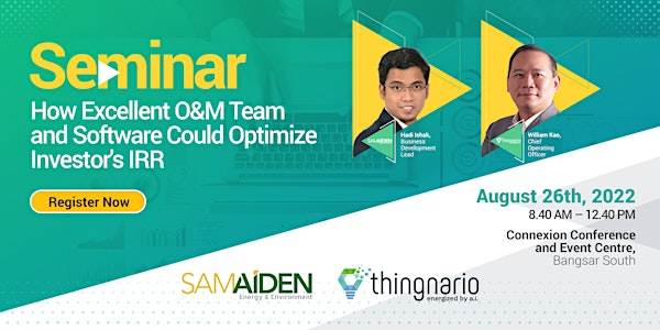 Seminar: How Excellent O&M Team and Software Could Optimize Investor's IRR