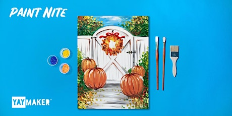 Virtual: Fall Cottage Gate With Pumpkins