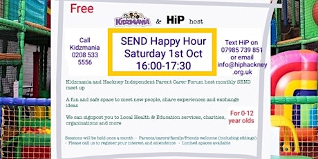Free Play Date for Hackney SEND Children in October @Kidzmania