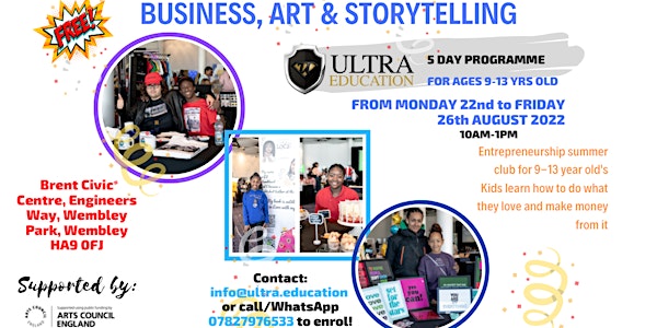 Ultra Education: Business, Art and Storytelling Kids Summer Club
