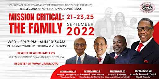 Mission Critical: The Family | Second Annual Conference by CFADD