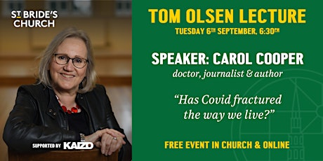 Tom Olsen Lecture 2022: Carol Cooper – in church & online