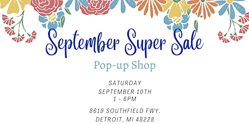 September Super Sale Pop-up Shop Event