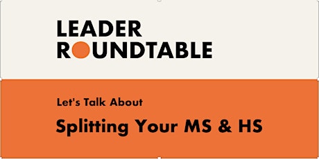 Let's Talk About Splitting Your MS and HS