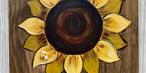 Sunflower Wood Board Painting Class