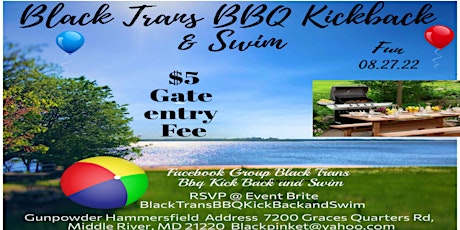 Black Trans BBQ Kick Back and Swim