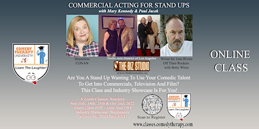 Commercial Acting For Stand Ups with Mary Kennedy and Paul Jacek