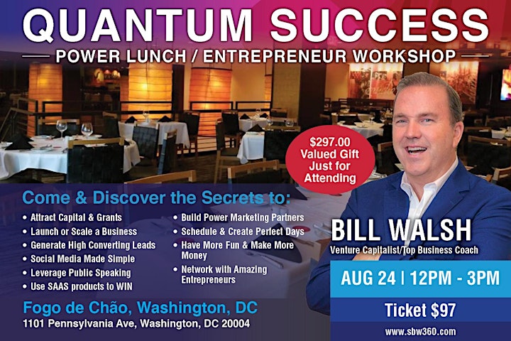 Power Lunch/Entrepreneur Workshop Washington DC image