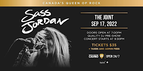 Sass Jordan Concert at Rideau Carleton Casino in the Joint